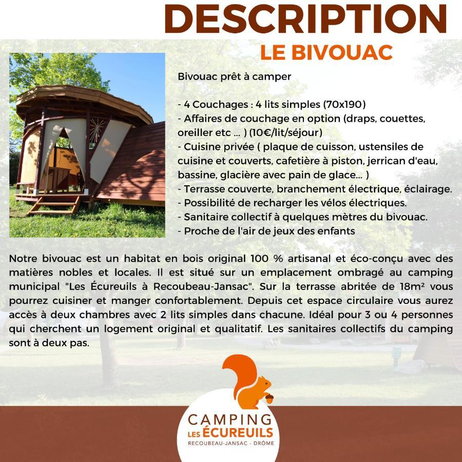 Habitat Createur - Hebergements Insolites Au Camping Municipal "Les Ecureuils" Recoubeau-Jansac Eksteriør bilde
