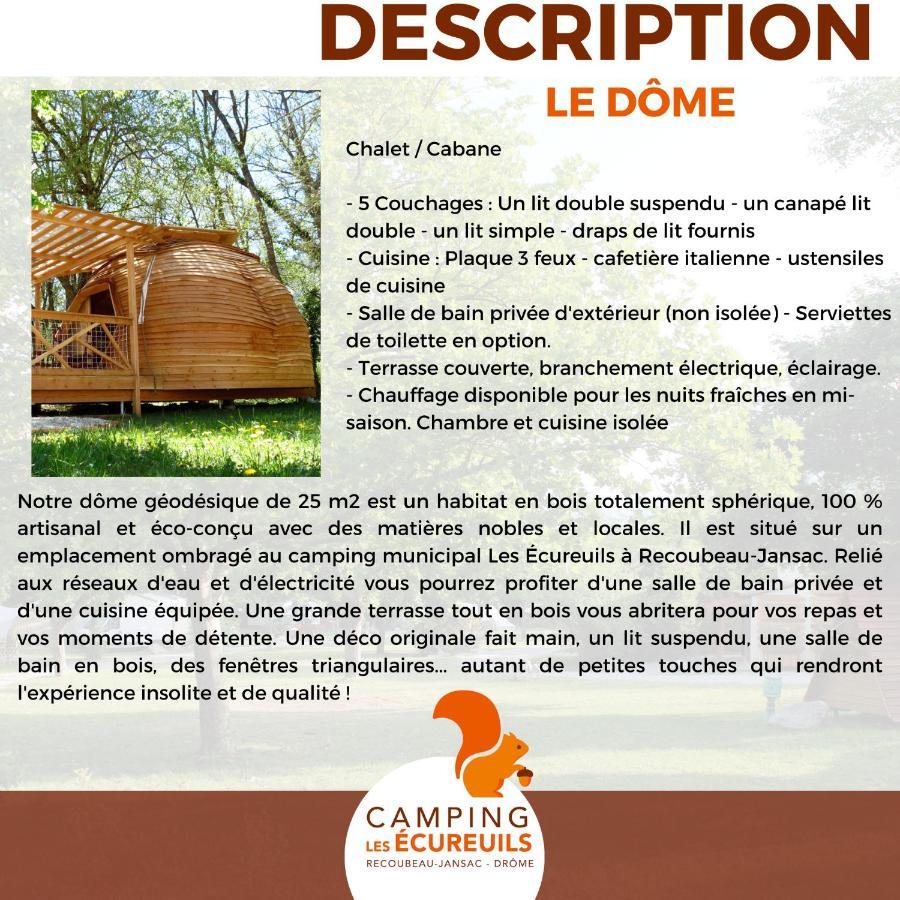 Habitat Createur - Hebergements Insolites Au Camping Municipal "Les Ecureuils" Recoubeau-Jansac Eksteriør bilde